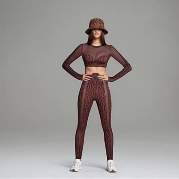 Adidas x Ivy Park Monogram Sheer Panel Tights